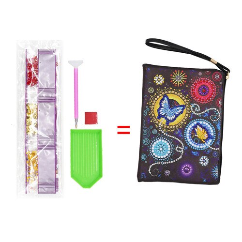 Handtasche Schmetterlinge 2 Muster Diamond Painting