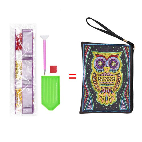 Handbag owl pattern diamond painting