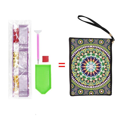 Handbag mandala pattern diamond painting