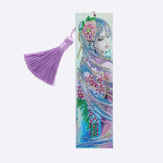 Bookmark woman for your books diamond painting