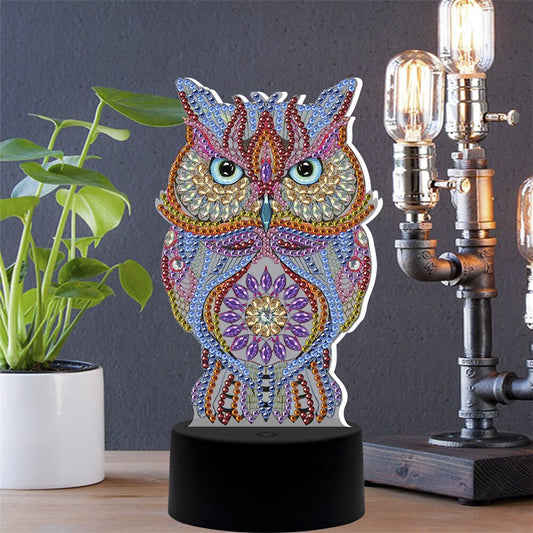 Night lamp in 7 colors with diamond painting