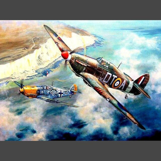 Flugzeug - 2 Diamond Painting Diamant Malerei-DiamondpaintingX.ch