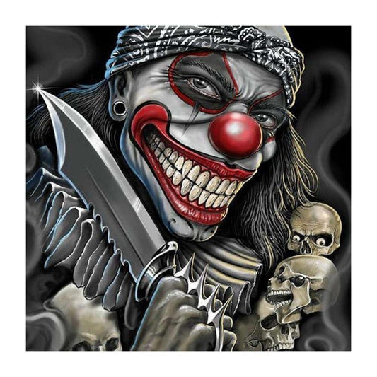 Killer Clown mit Messer Diamond Painting Diamant Malerei-DiamondpaintingX.ch