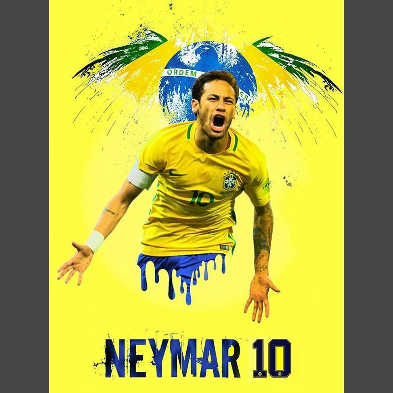Neymar 10 / Brasilien Diamond Painting Diamant Malerei-DiamondpaintingX.ch