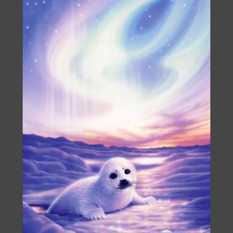 Sea lion diamond painting